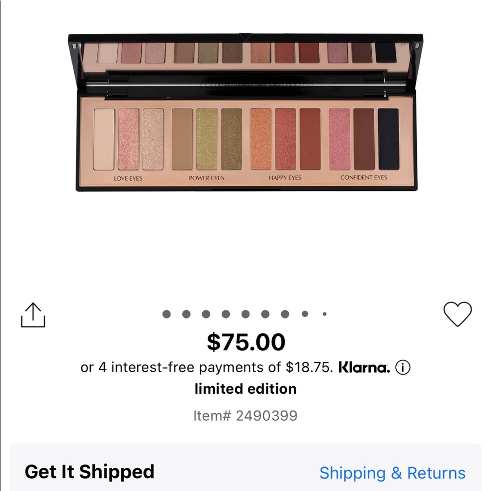NIB Charlotte Tilbury INSTANT EYE PALETTE
SMOKEY EYES ARE FOREVER